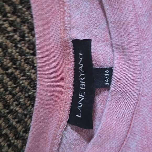 Lane Bryant Soft Pink Sweatshirt Ruffle Cozy Midi Sheath Dress Plus - Picture 3 of 4